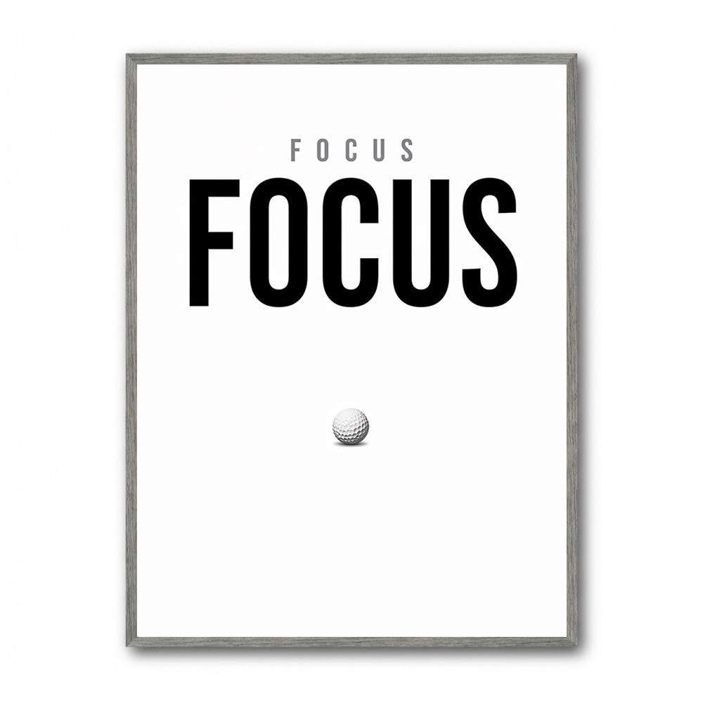 Focus – Minimal Golf Motivation Wall Art