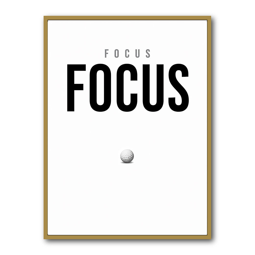 Focus – Minimal Golf Motivation Wall Art
