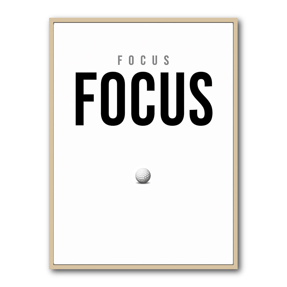 Focus – Minimal Golf Motivation Wall Art