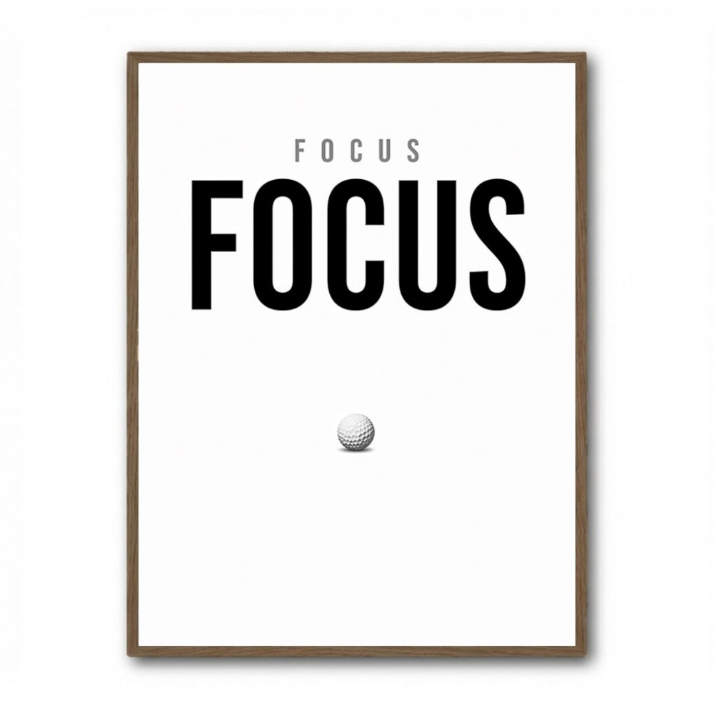 Focus – Minimal Golf Motivation Wall Art