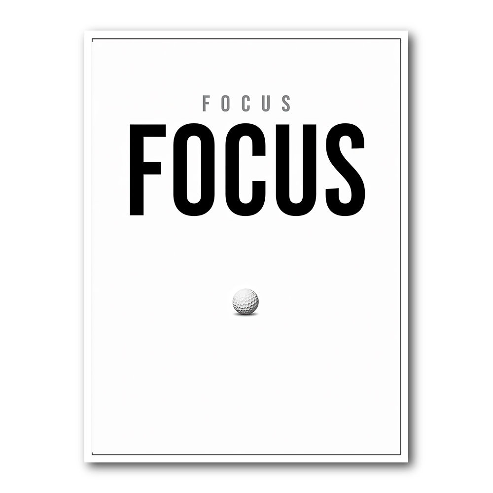 Focus – Minimal Golf Motivation Wall Art