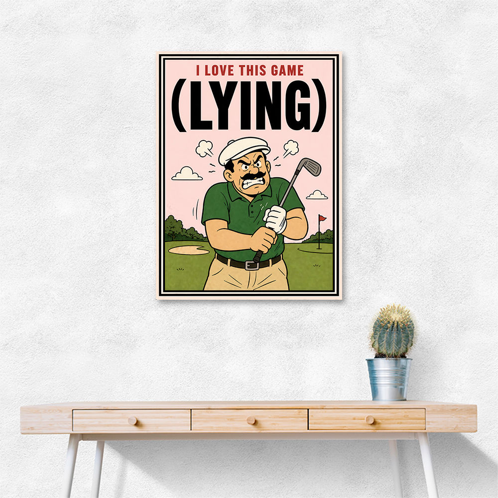 I Love This Game (Lying) – Funny Golf Wall Art