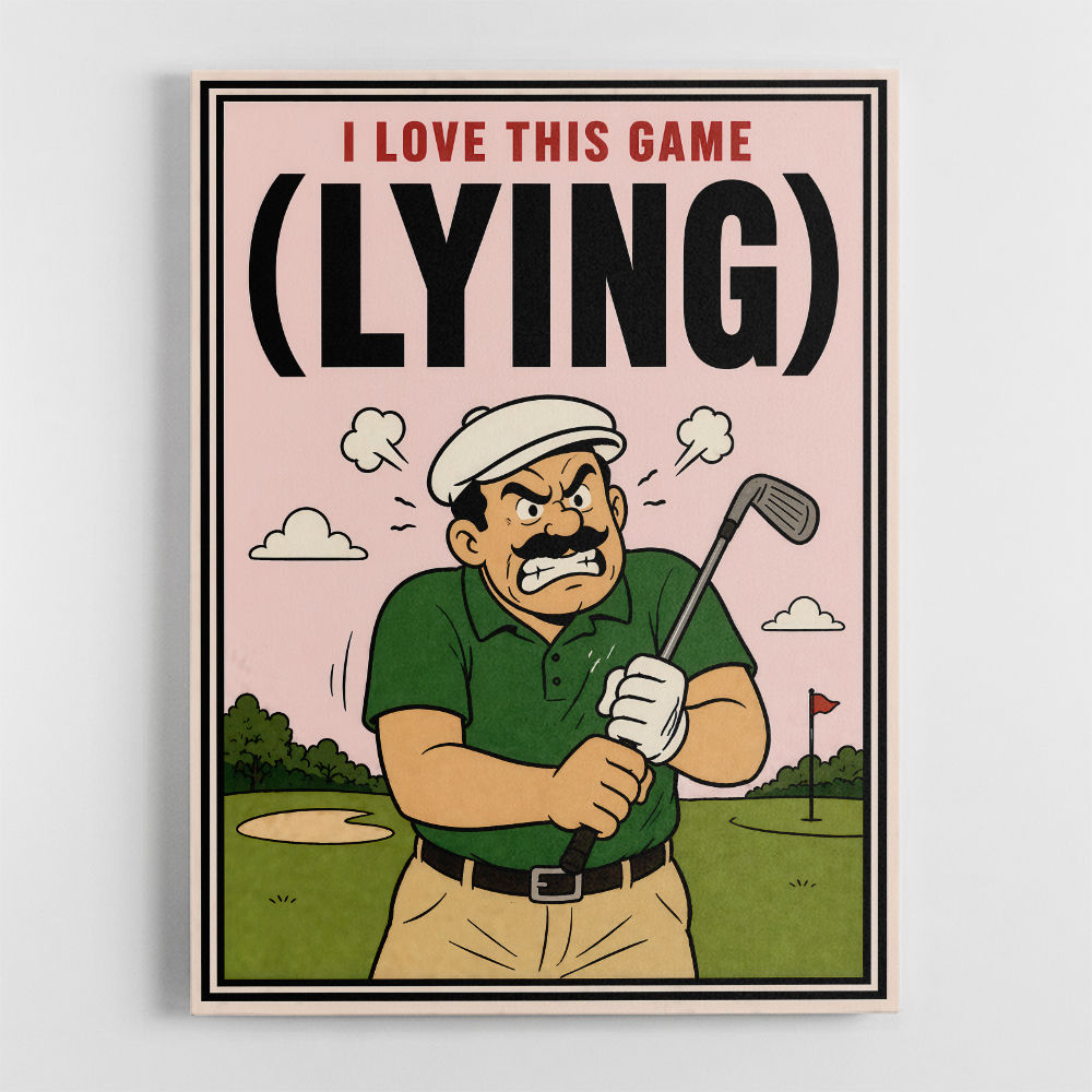 I Love This Game (Lying) – Funny Golf Wall Art