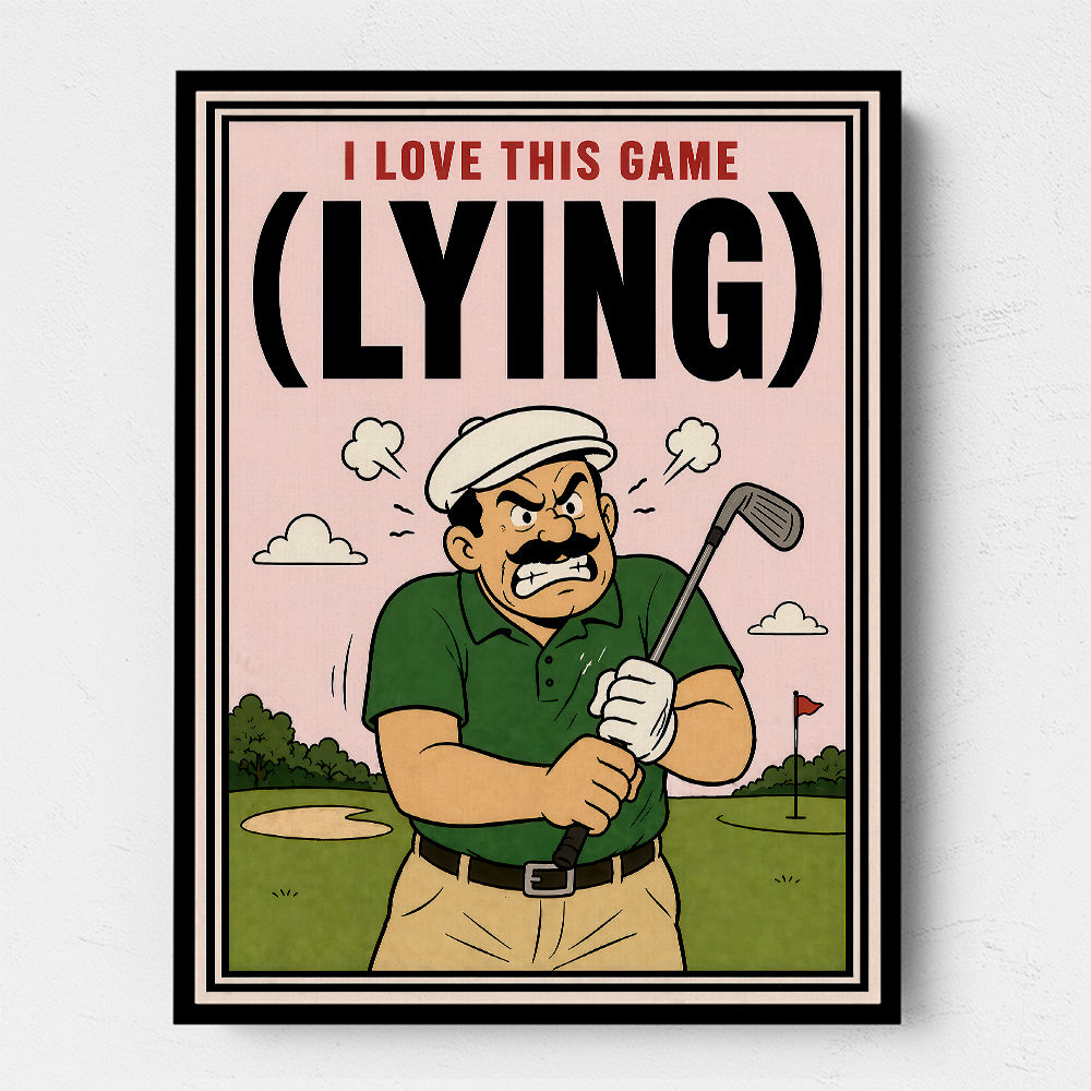 I Love This Game (Lying) – Funny Golf Wall Art