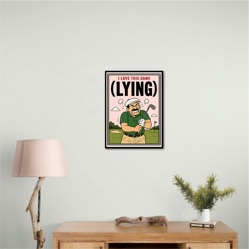 I Love This Game (Lying) – Funny Golf Wall Art