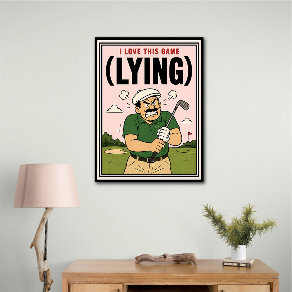 I Love This Game (Lying) – Funny Golf Wall Art