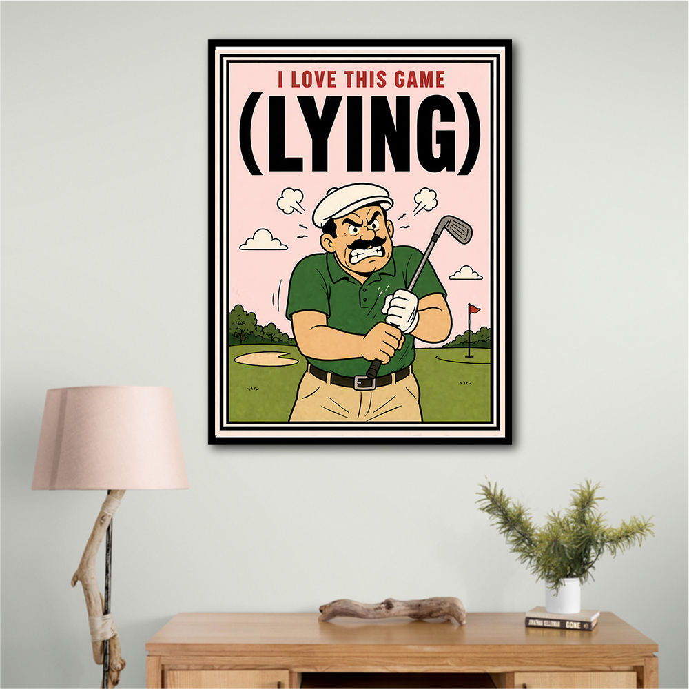 I Love This Game (Lying) – Funny Golf Wall Art