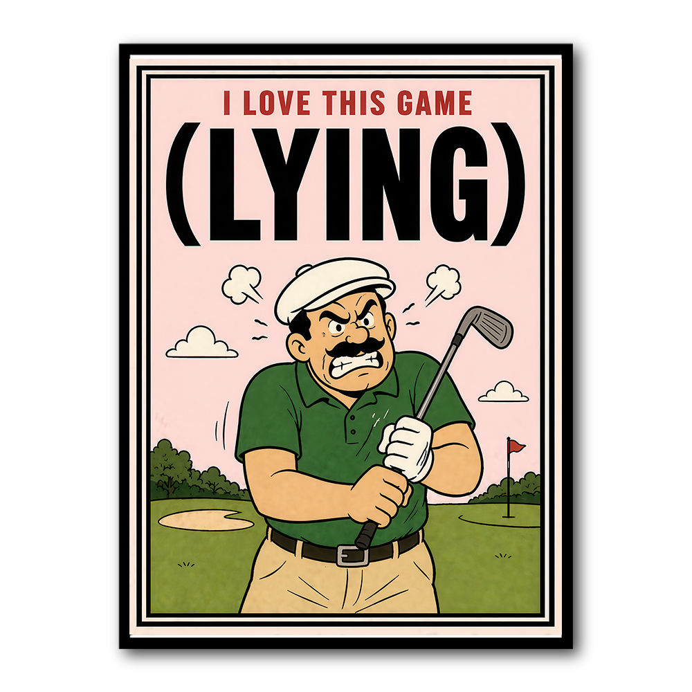I Love This Game (Lying) – Funny Golf Wall Art