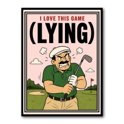 I Love This Game (Lying) – Funny Golf Wall Art