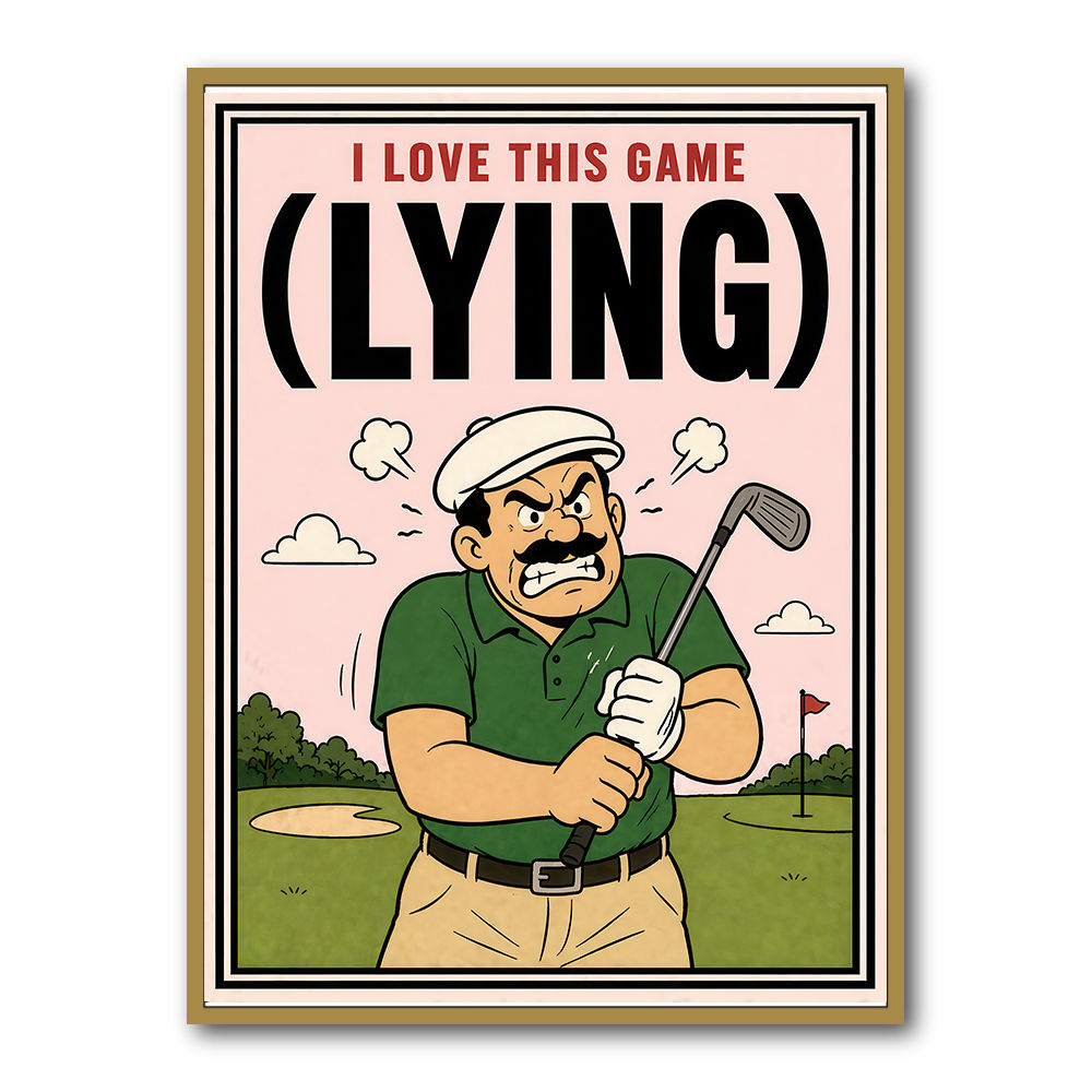 I Love This Game (Lying) – Funny Golf Wall Art