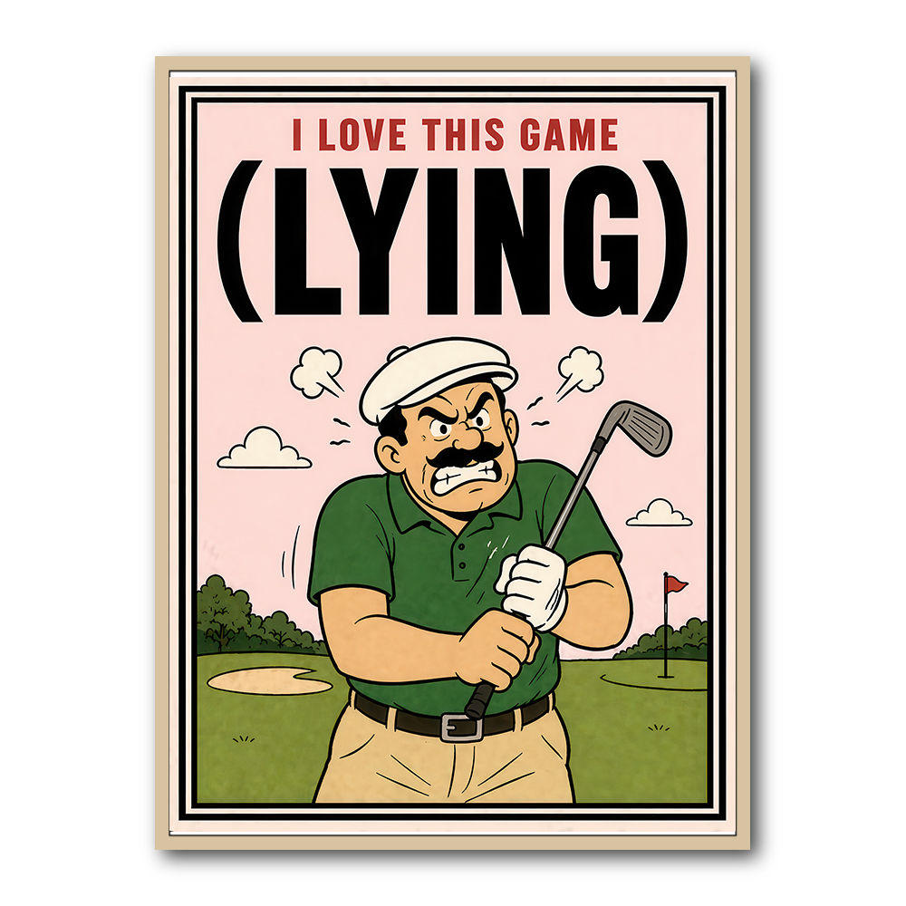 I Love This Game (Lying) – Funny Golf Wall Art