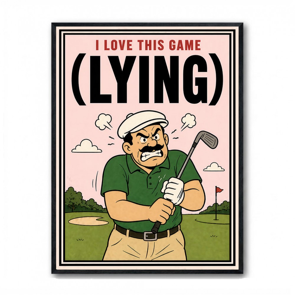 I Love This Game (Lying) – Funny Golf Wall Art