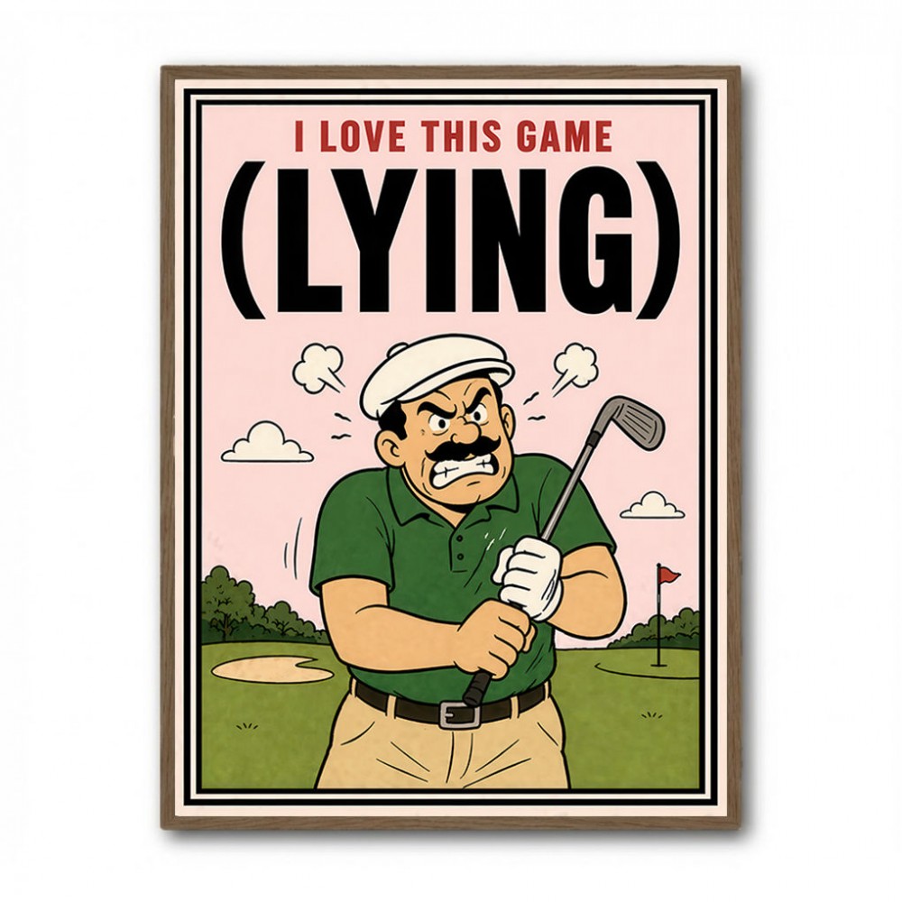 I Love This Game (Lying) – Funny Golf Wall Art
