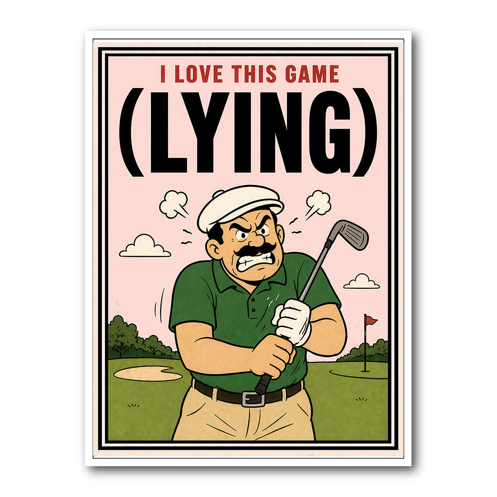 I Love This Game (Lying) – Funny Golf Wall Art