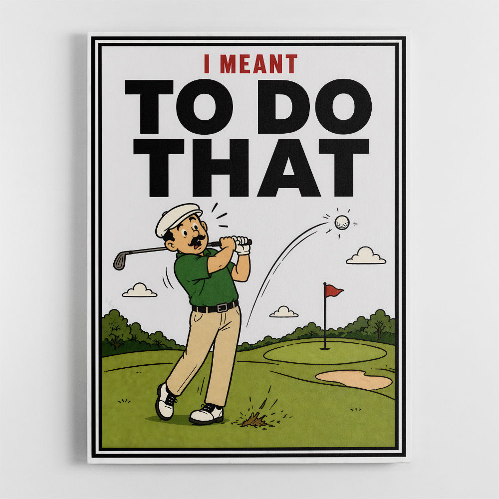 I Meant To Do That – Golf Lucky Shot Wall Art