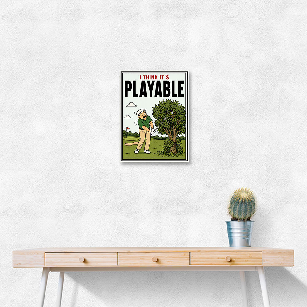I Think It’s Playable – Golf Trouble Shot Wall Art