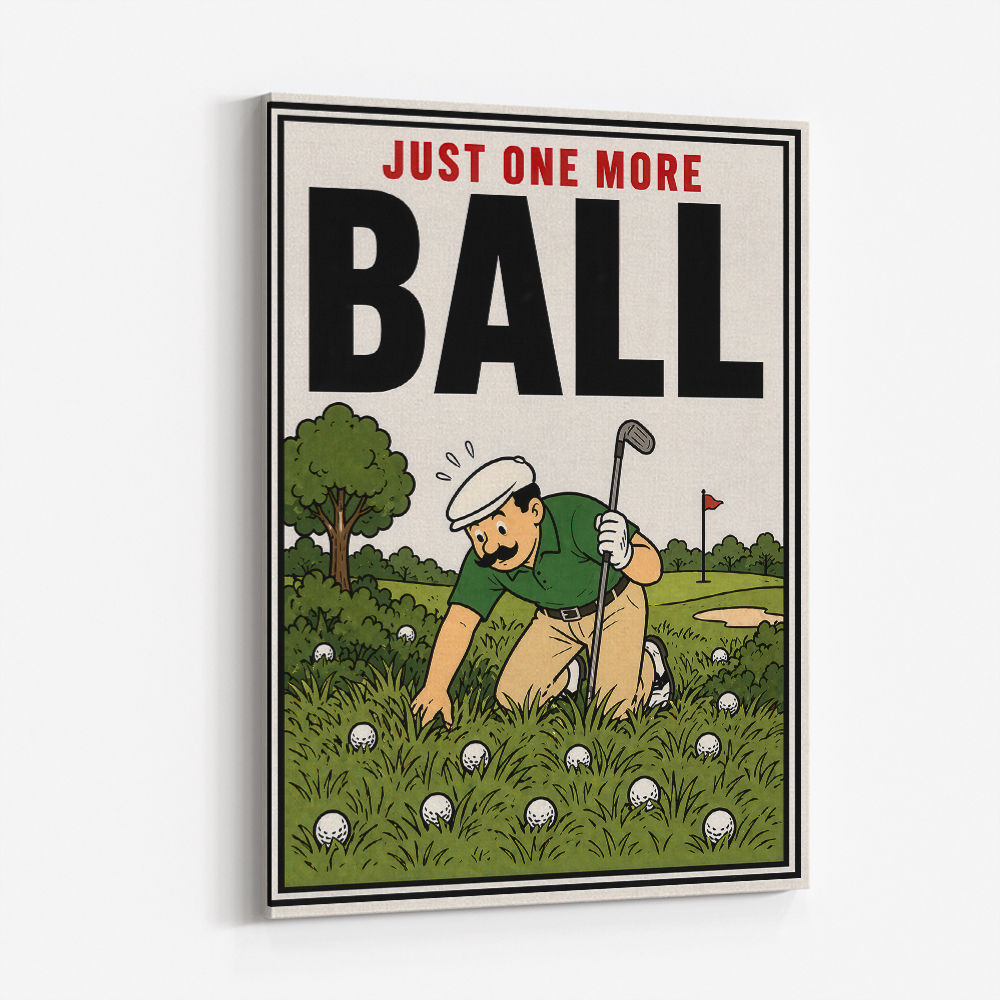 Just One More Ball – Golf Addiction Wall Art