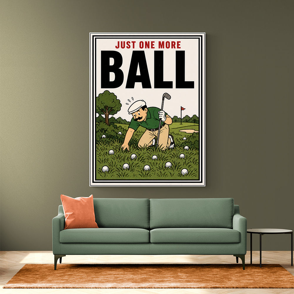 Just One More Ball – Golf Addiction Wall Art