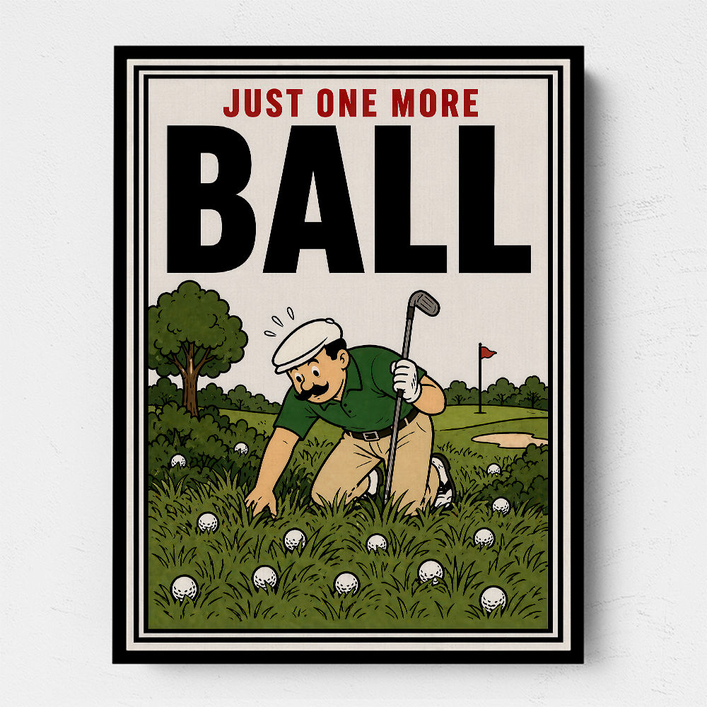 Just One More Ball – Golf Addiction Wall Art
