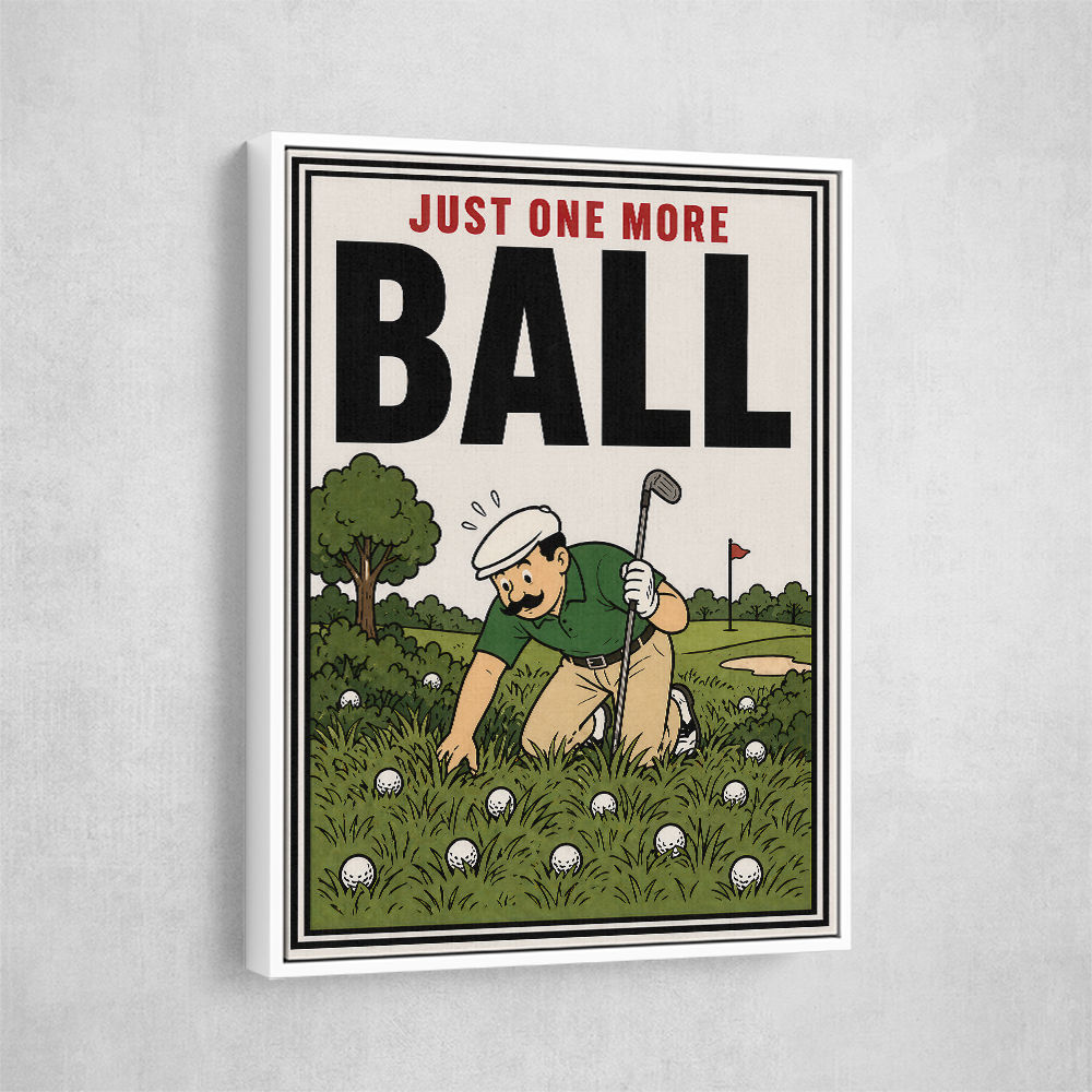 Just One More Ball – Golf Addiction Wall Art