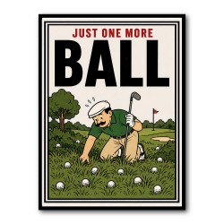 Just One More Ball – Golf Addiction Wall Art