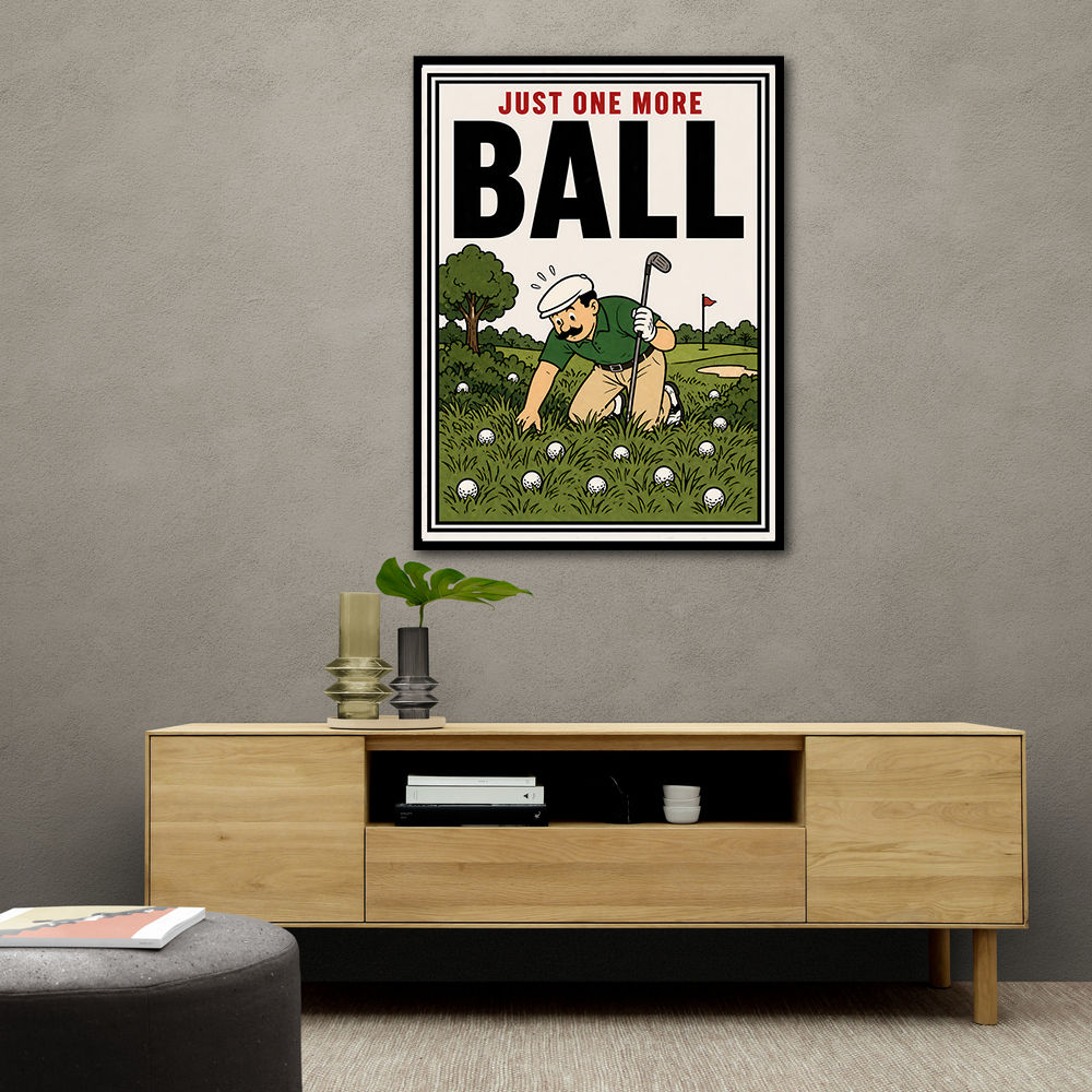 Just One More Ball – Golf Addiction Wall Art