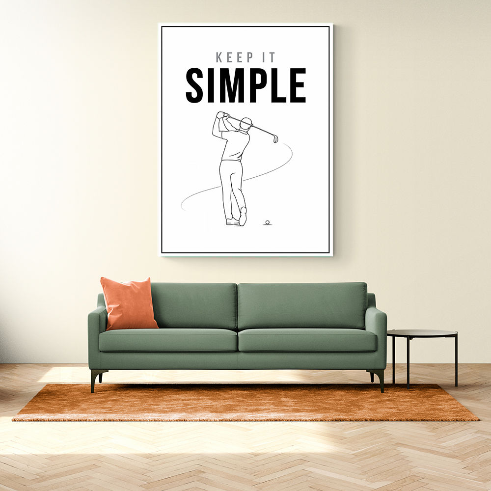 Keep It Simple – Minimal Golf Swing Wall Art