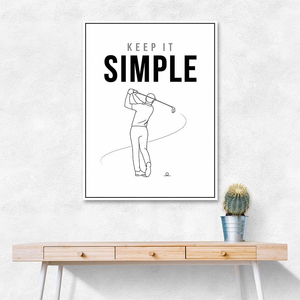 Keep It Simple – Minimal Golf Swing Wall Art