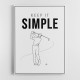 Keep It Simple – Minimal Golf Swing Wall Art