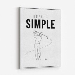 Keep It Simple – Minimal Golf Swing Wall Art