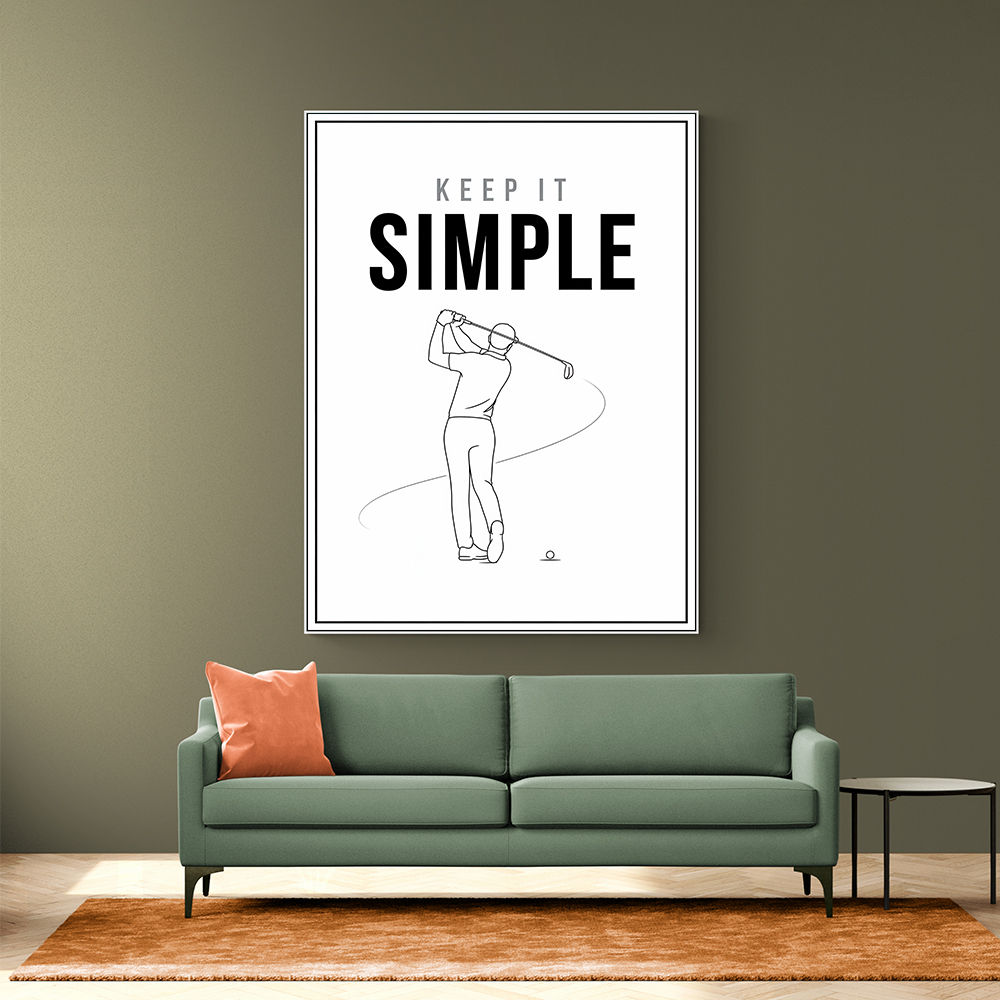 Keep It Simple – Minimal Golf Swing Wall Art
