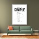 Keep It Simple – Minimal Golf Swing Wall Art