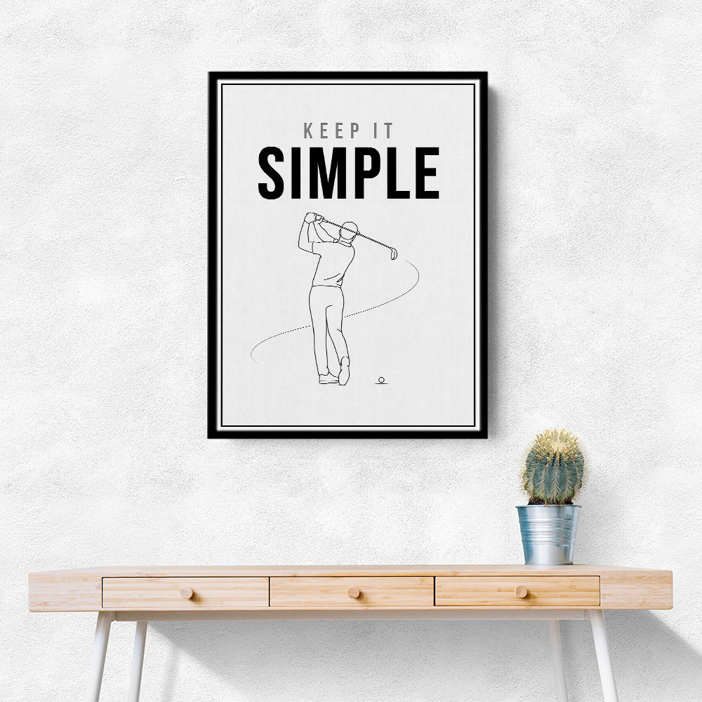 Keep It Simple – Minimal Golf Swing Wall Art