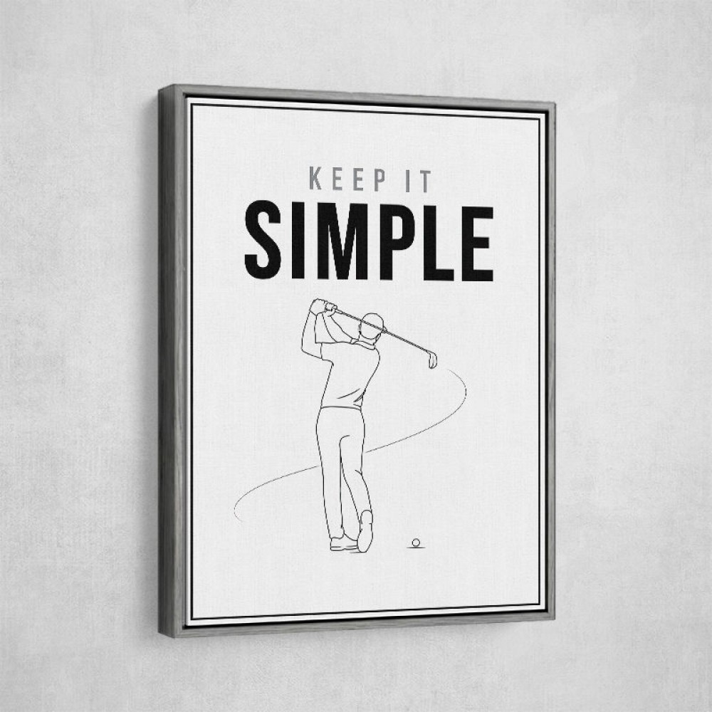 Keep It Simple – Minimal Golf Swing Wall Art