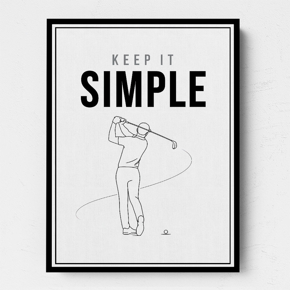 Keep It Simple – Minimal Golf Swing Wall Art