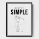 Keep It Simple – Minimal Golf Swing Wall Art