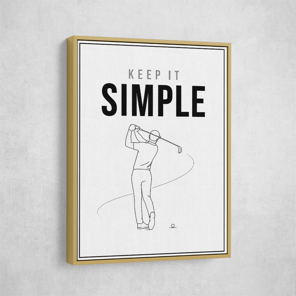 Keep It Simple – Minimal Golf Swing Wall Art