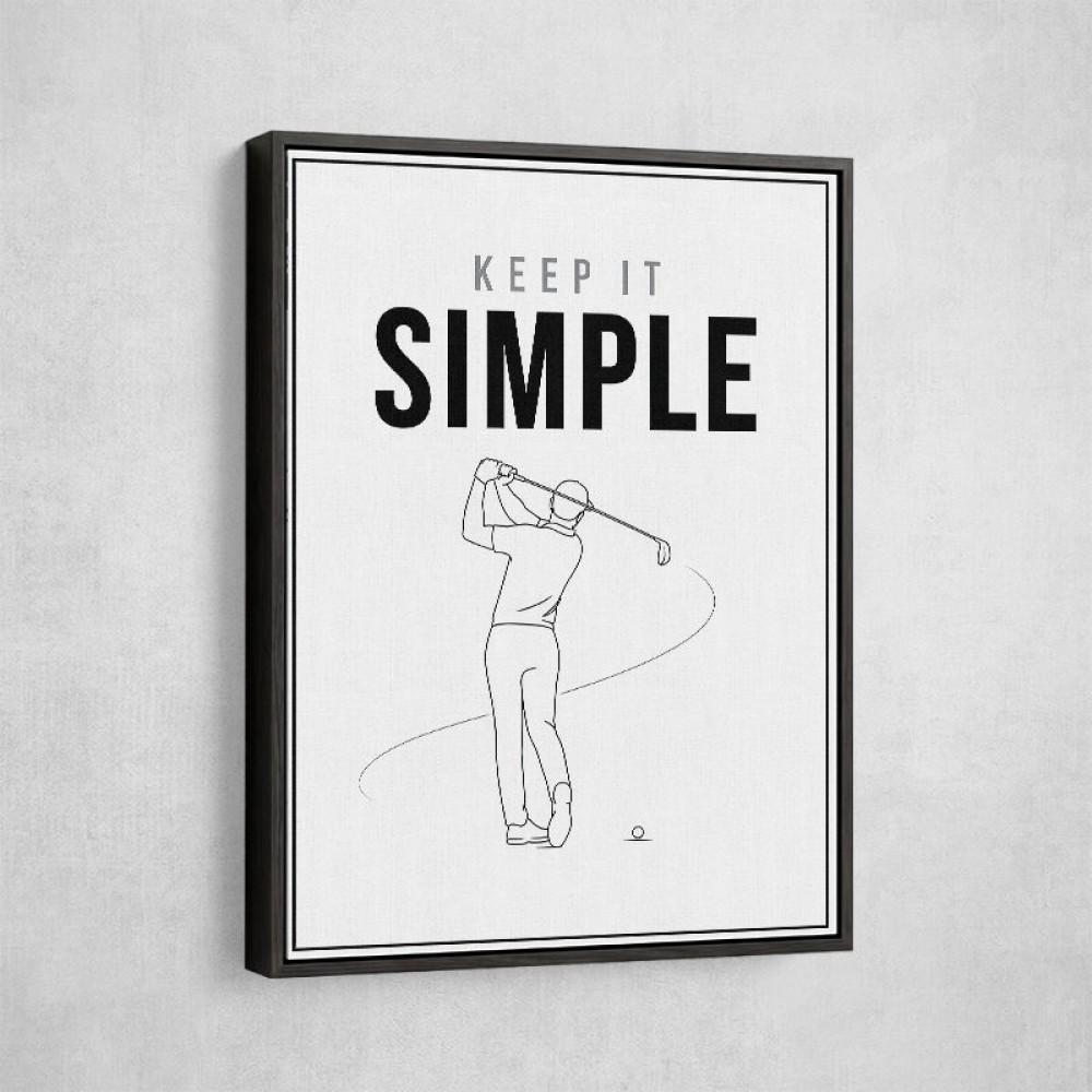 Keep It Simple – Minimal Golf Swing Wall Art