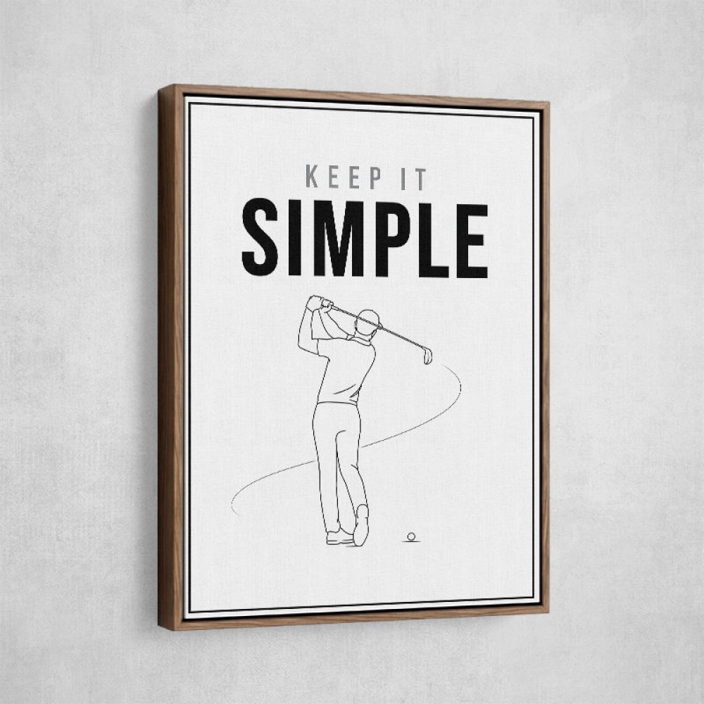 Keep It Simple – Minimal Golf Swing Wall Art