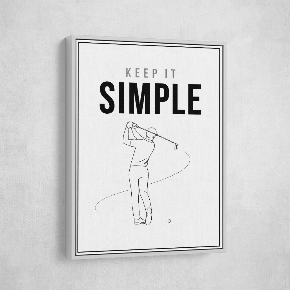 Keep It Simple – Minimal Golf Swing Wall Art