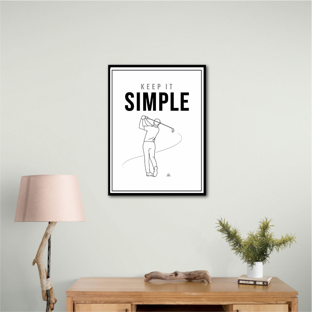 Keep It Simple – Minimal Golf Swing Wall Art