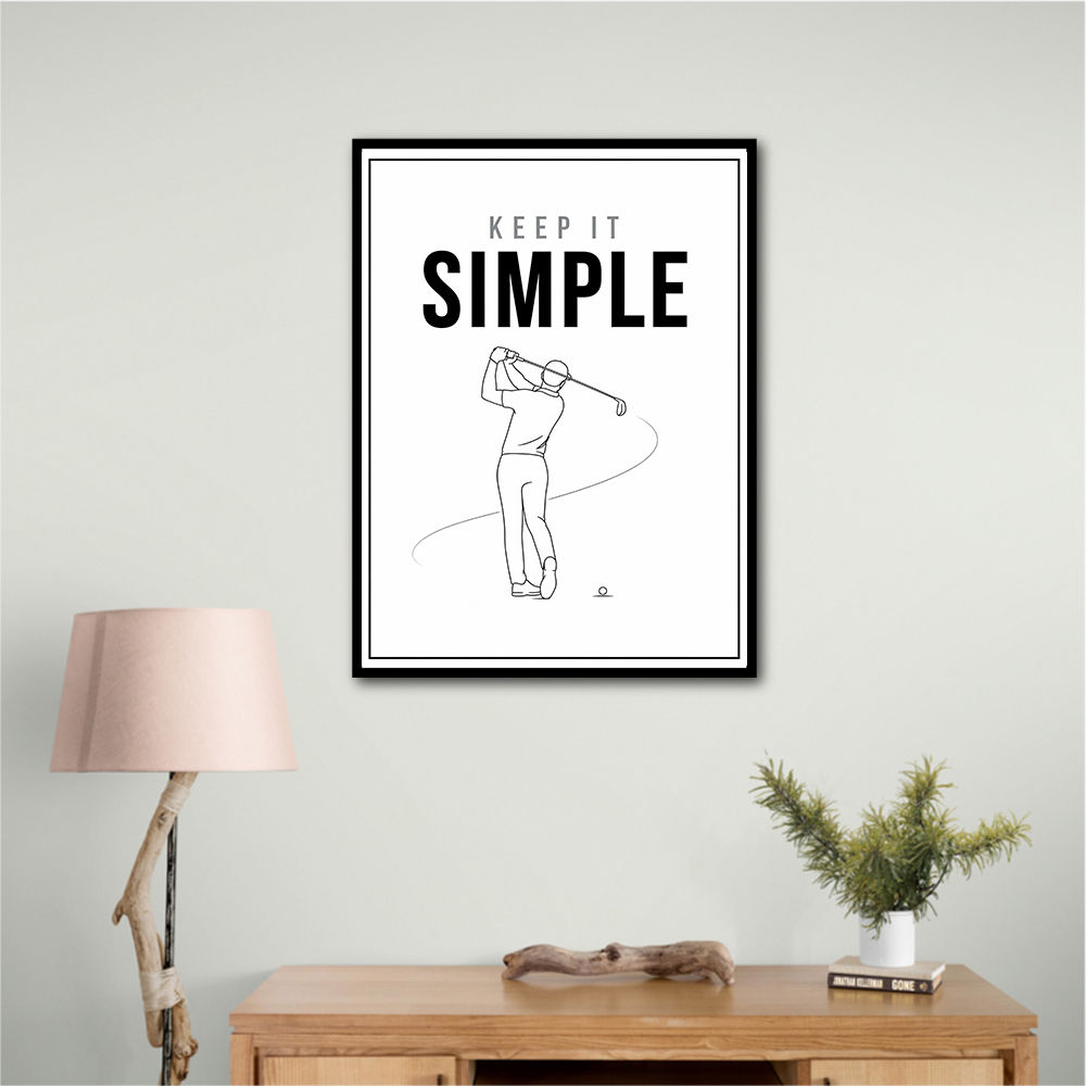 Keep It Simple – Minimal Golf Swing Wall Art