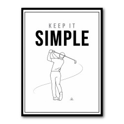 Keep It Simple – Minimal Golf Swing Wall Art