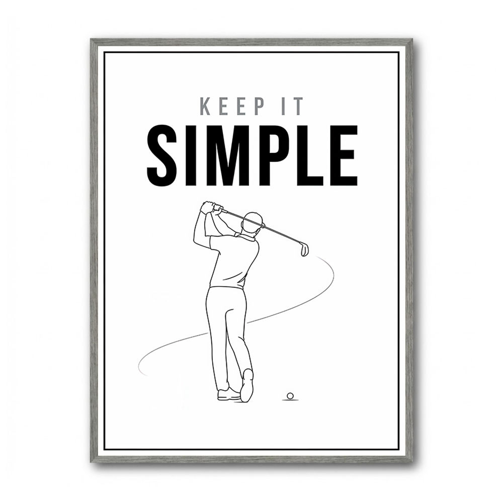 Keep It Simple – Minimal Golf Swing Wall Art