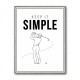Keep It Simple – Minimal Golf Swing Wall Art
