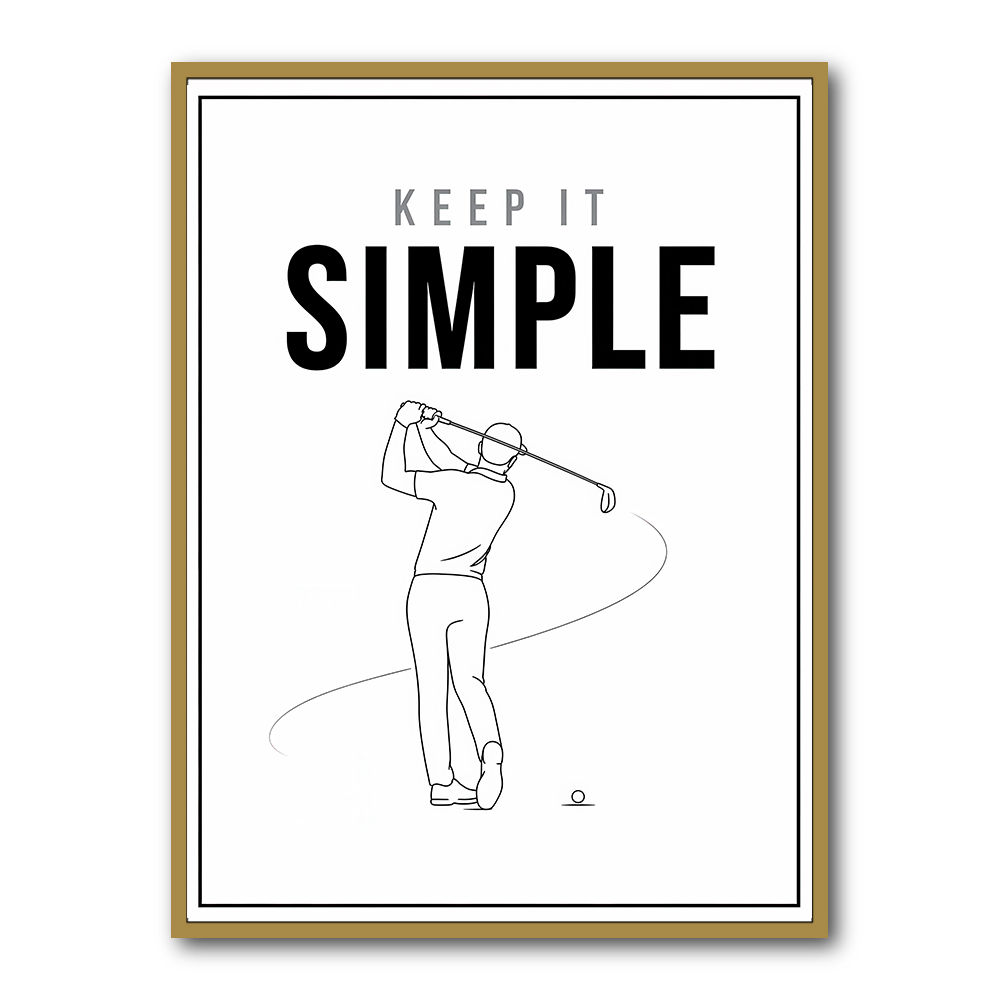 Keep It Simple – Minimal Golf Swing Wall Art