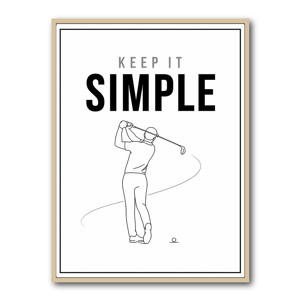 Keep It Simple – Minimal Golf Swing Wall Art