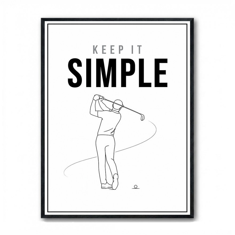 Keep It Simple – Minimal Golf Swing Wall Art