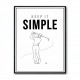 Keep It Simple – Minimal Golf Swing Wall Art