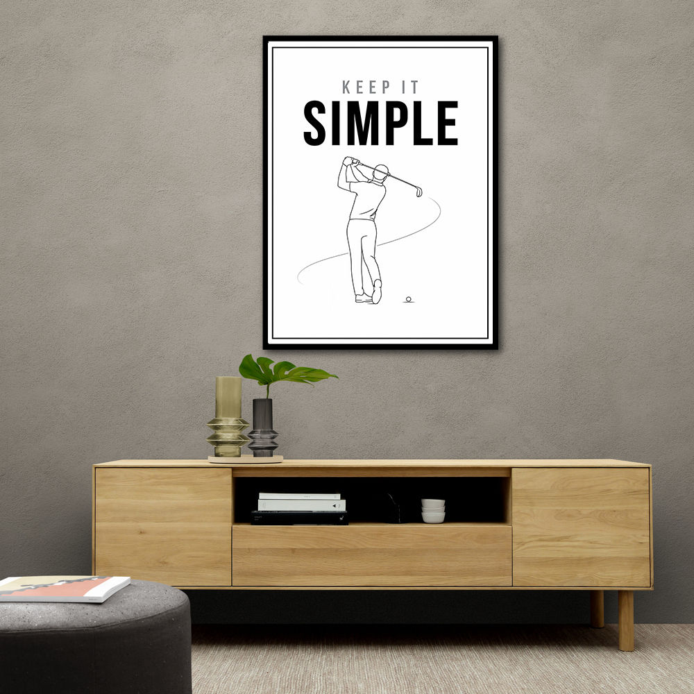Keep It Simple – Minimal Golf Swing Wall Art